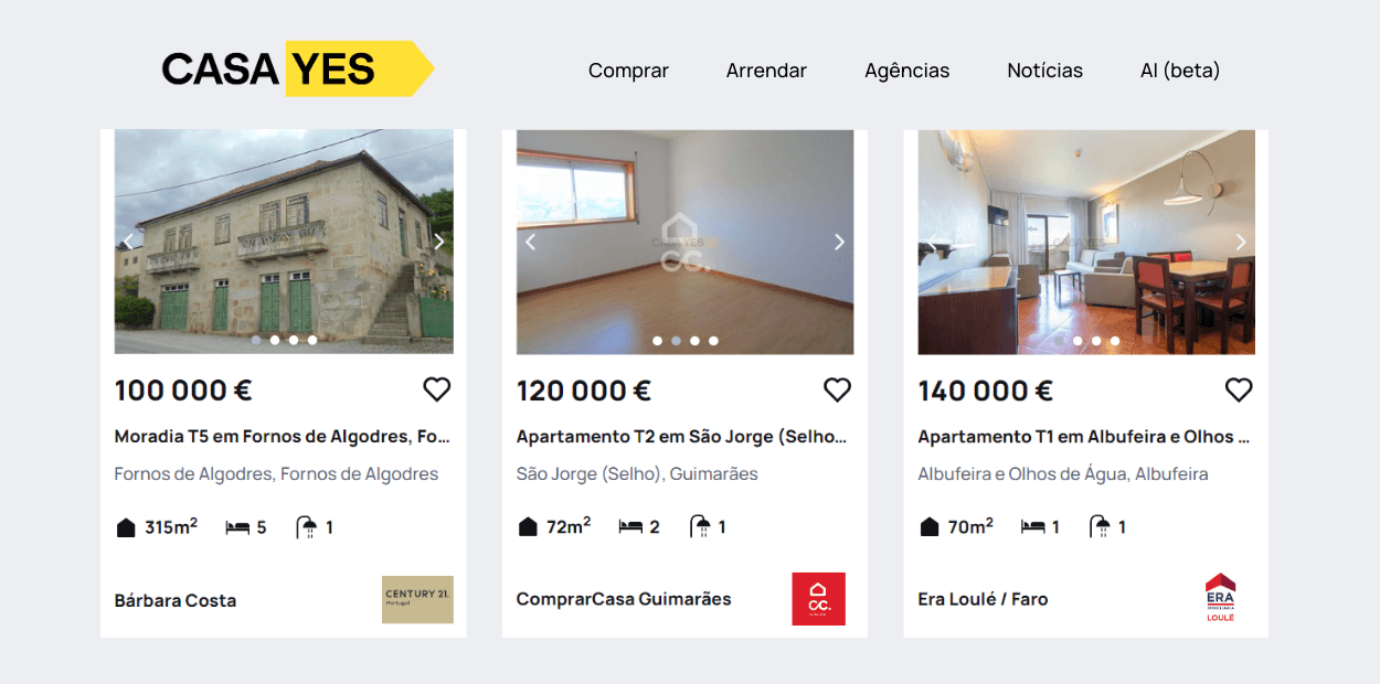 Moradias para comprar até 145 mil euros